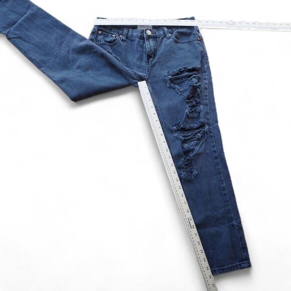 One Teaspoon Distressed Straight Leg Medium Wash Jeans Women's 26 - Picture 5 of 13